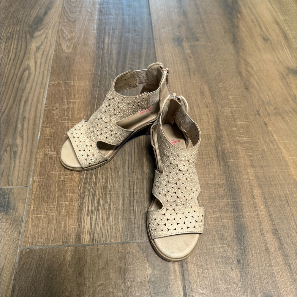 Girls open toe heels